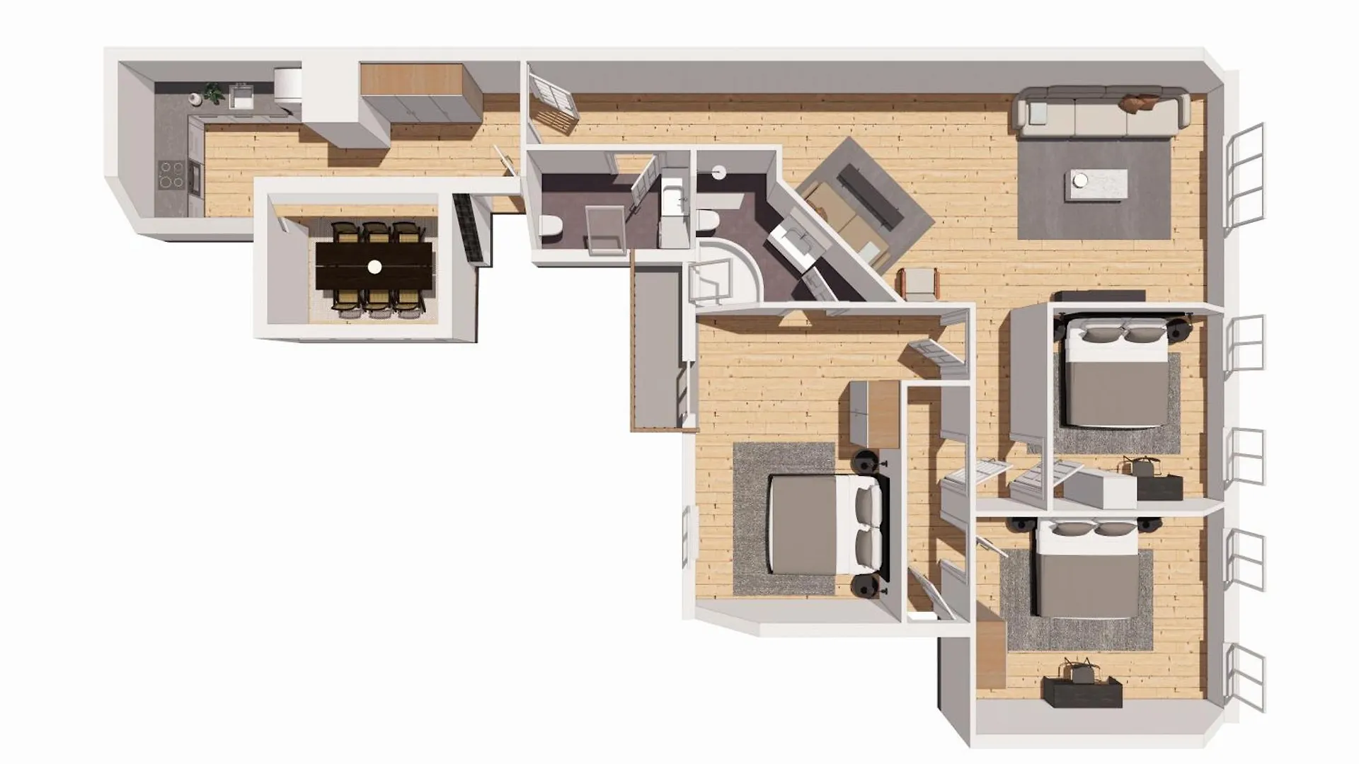 Bright 3Br Apartment With Balcony And Amazing Lake View コペンハーゲン 0*,  デンマーク